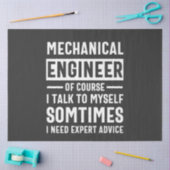 Funny Mechanical Engineer Gift Tissuepapier (Craft)