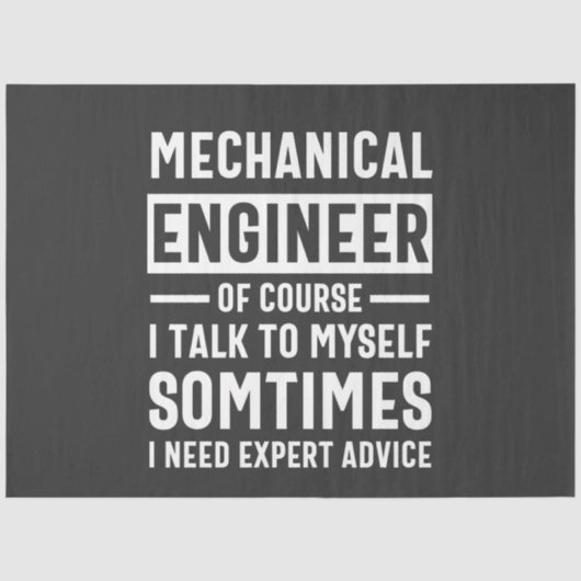 Funny Mechanical Engineer Gift Tissuepapier (Voorkant)