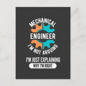 Funny Mechanical Engineer, Mechanical Engineering Briefkaart (Voorkant)