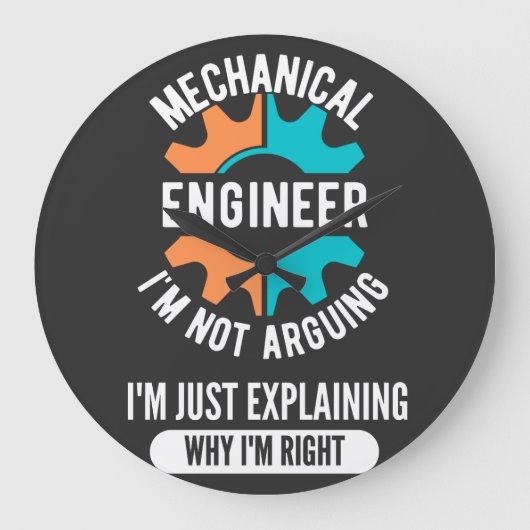 Funny Mechanical Engineer, Mechanical Engineering Grote Klok (Voorkant)