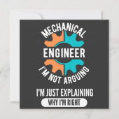 Funny Mechanical Engineer, Mechanical Engineering Kaart (Voorkant)