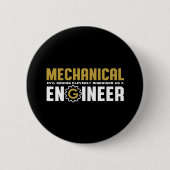 Funny Mechanical Engineering Geek Engineer Student Ronde Button 5,7 Cm (Voorkant)