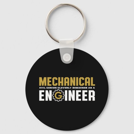 Funny Mechanical Engineering Geek Engineer Student Sleutelhanger (Voorkant)