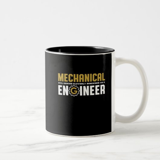 Funny Mechanical Engineering Geek Engineer Student Tweekleurige Koffiemok (Rechts)