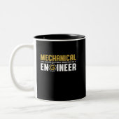 Funny Mechanical Engineering Geek Engineer Student Tweekleurige Koffiemok (Links)