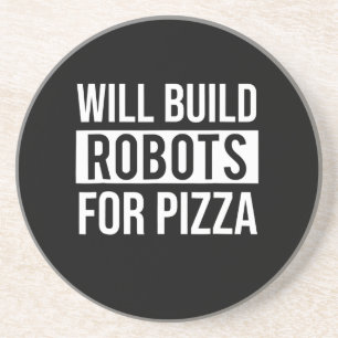 Funny Mechanical Engineering Robots Pizza Robotics Zandsteen Onderzetter