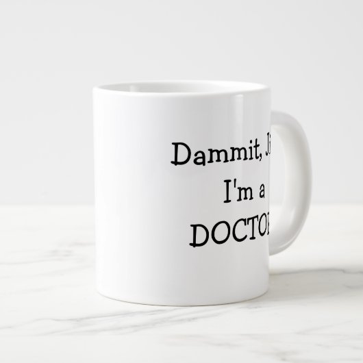Funny Med School Afstuderen Doctor Grote Koffiekop (Voorkant rechts)