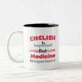 Funny Med School Student Gezegde Tweekleurige Koffiemok (Links)