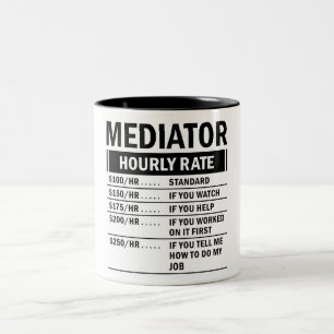 Funny Mediator Hourly Rate Tweekleurige Koffiemok