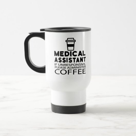 Funny Medical Assistant Coffee Lover Caffeine CMA Reisbeker (Links)
