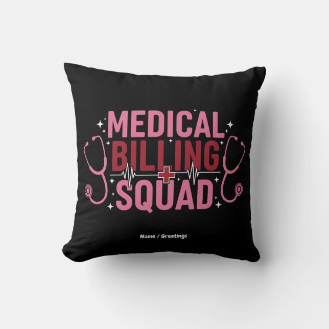 Funny Medical Billing Squad Proud Specialist Gift Kussen (Voorkant)