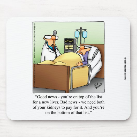 Funny Medical Humor Mousepad Muismat (Voorkant)