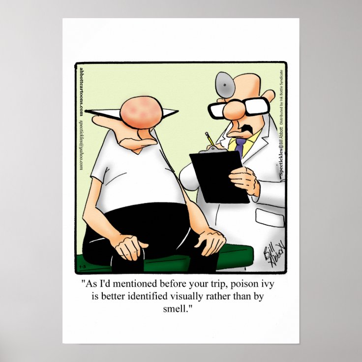 Funny Medical Humor Poster Gift Poison Ivy | Zazzle.nl