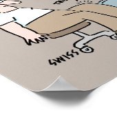 Funny Medical Kantoor Doctor controleert reflexen Poster (Hoek)