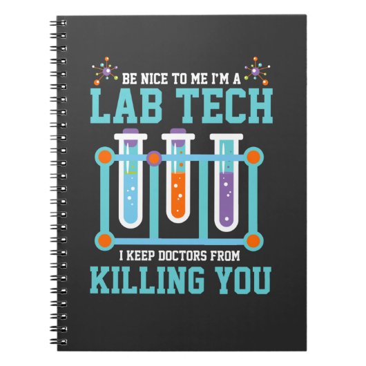 Funny Medical Lab Tech Laboratory Technicia Gift Notitieboek (Voorkant)
