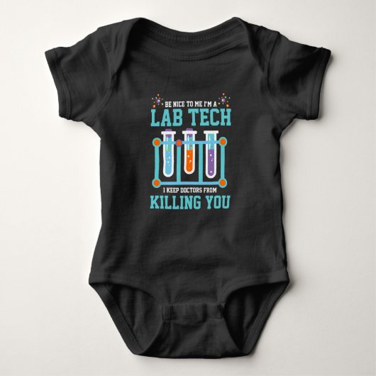Funny Medical Lab Tech Laboratory Technicia Gift Romper (Voorkant)