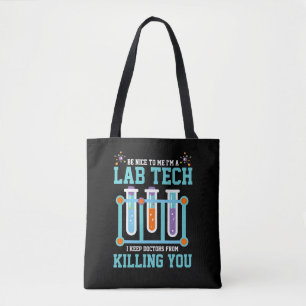 Funny Medical Lab Tech Laboratory Technicia Gift Tote Bag