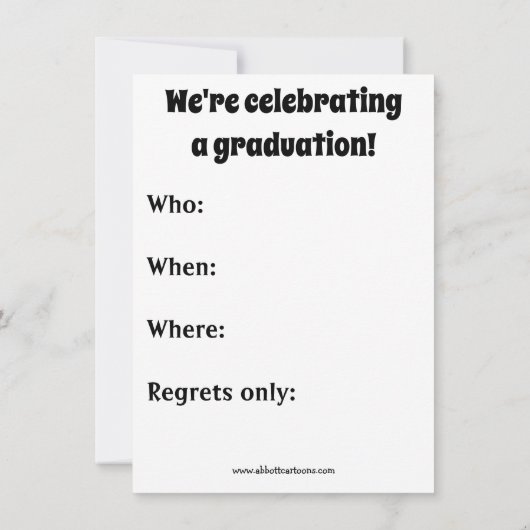 Funny Medical/Psychology Afstuderen Uitnodiging (Achterkant)