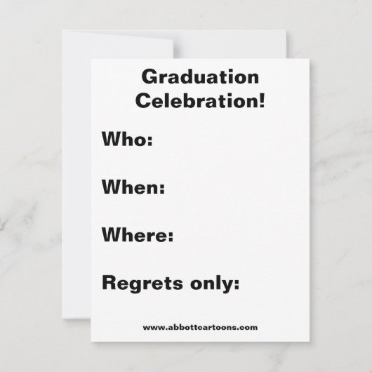 Funny Medical School Afstuderen Uitnodiging (Achterkant)