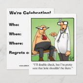 Funny Medical School Graduation Invitations Kaart (Voorkant / Achterkant)