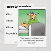 Funny Medical School Graduation Party Uitnodiginge Kaart (Voorkant / Achterkant)