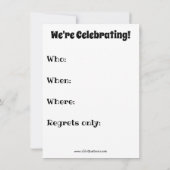 Funny Medical School Graduation Party Uitnodiginge Kaart (Achterkant)