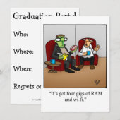 Funny Medical School Graduation Party Uitnodiginge Kaart (Voorkant / Achterkant)