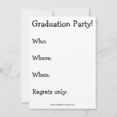 Funny Medical School Graduation Party Uitnodiginge Kaart (Achterkant)