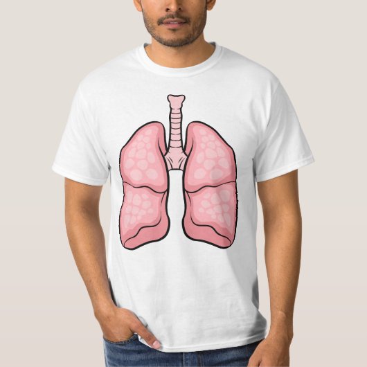 Funny Medical Science Anatomy Human Lungs T-shirt (Voorkant)
