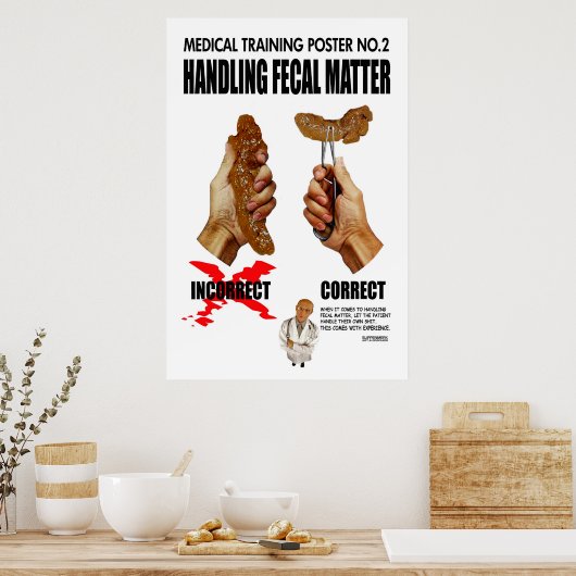Funny Medical Training poster (Keuken)