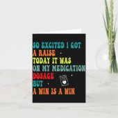 Funny Medication Dosage Joke Dark Humor Sarcastic  Kaart (Voorkant)