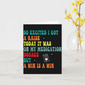Funny Medication Dosage Joke Dark Humor Sarcastic  Kaart (Gele Bloem)