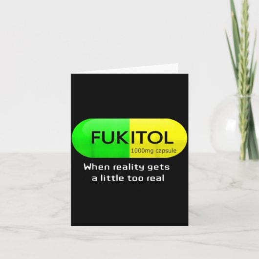 Funny Medication Gooditol Capsule Pharmacy Humor  Kaart (Voorkant)