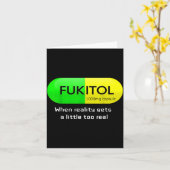 Funny Medication Gooditol Capsule Pharmacy Humor  Kaart (Gele Bloem)