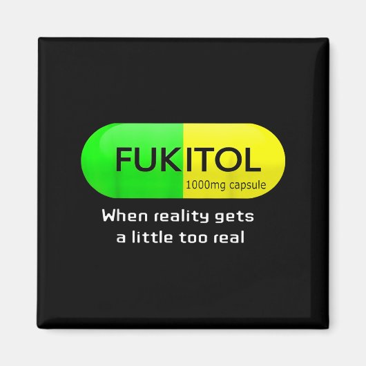 Funny Medication Gooditol Capsule Pharmacy Humor  Magneet (Voorkant)