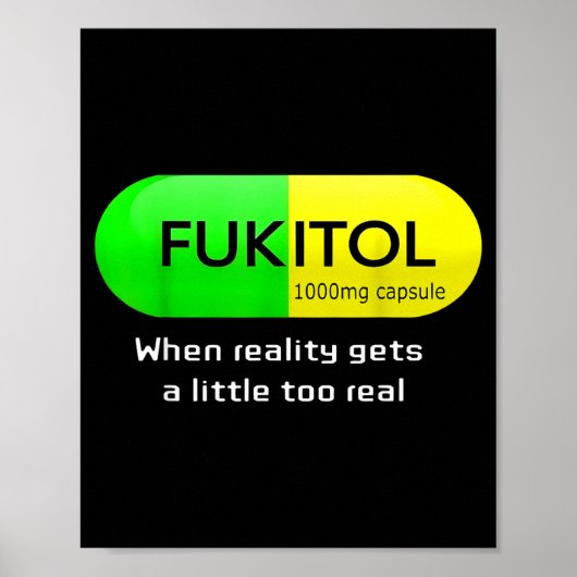 Funny Medication Gooditol Capsule Pharmacy Humor Poster (Voorkant)