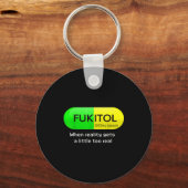 Funny Medication Gooditol Capsule Pharmacy Humor  Sleutelhanger (Voorkant)