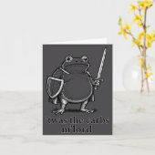 Funny Medieval Frog Meme Carbs Knight M'lord Quote Kaart (Gele Bloem)