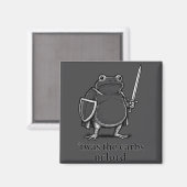 Funny Medieval Frog Meme Carbs Knight M'lord Quote Magneet (Voorkant / Achterkant)