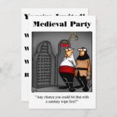 Funny Medieval Party-uitnodigingen Kaart (Voorkant / Achterkant)