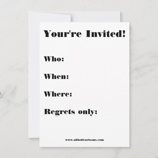 Funny Medieval Party-uitnodigingen Kaart (Achterkant)