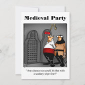 Funny Medieval Party-uitnodigingen Kaart (Voorkant)