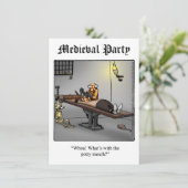 Funny Medieval Party-uitnodigingen Kaart (Staand voorkant)