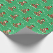 Funny Meditating Sloth met kerstlampjes Cadeaupapier (Hoek)