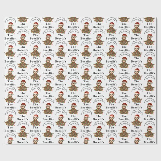 Funny Meditating Sloth met kerstlampjes Cadeaupapier (Vlak)