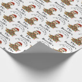 Funny Meditating Sloth met kerstlampjes Cadeaupapier (Hoek)