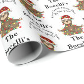 Funny Meditating Sloth met kerstlampjes Cadeaupapier (Rol Hoek)