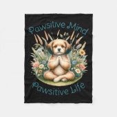 Funny Meditation Dog Insrational Sitive Quote Fleece Deken (Voorkant)