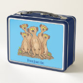 Funny meerkat cartoon illustratie (Achterkant)