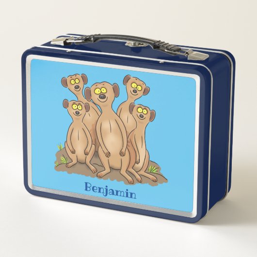 Funny meerkat cartoon illustratie (Achterkant)